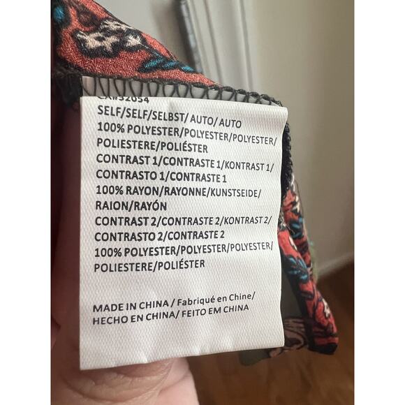 Anthropologie TINY‎ Tunic Dress Patchwork Boho Scarf Print Floral Shift Sz Small - Picture 4 of 4